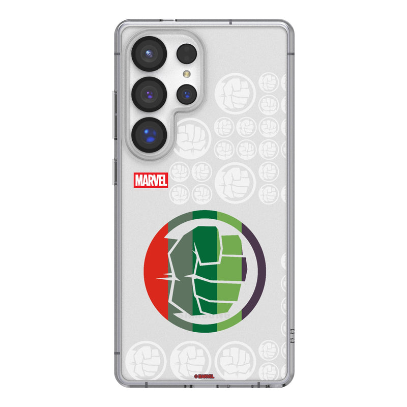 Marvel Avengers Hulk Sigil Galaxy Clear Phone Case for Samsung Galaxy