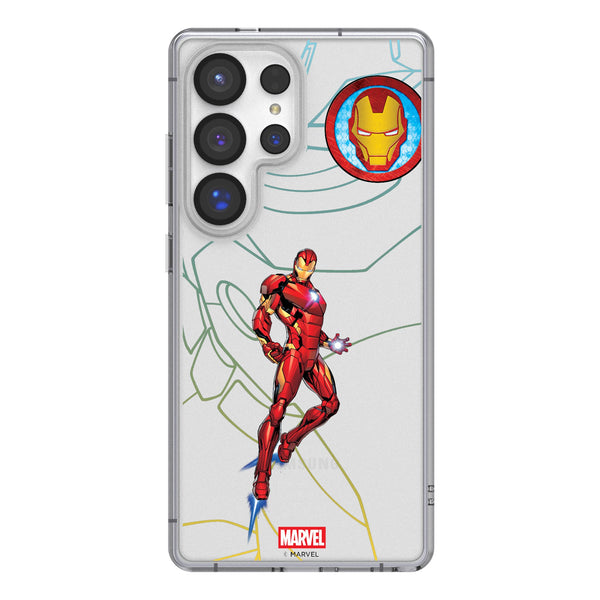 Marvel Avengers Iron Man MechLine Galaxy Clear Phone Case for Samsung Galaxy