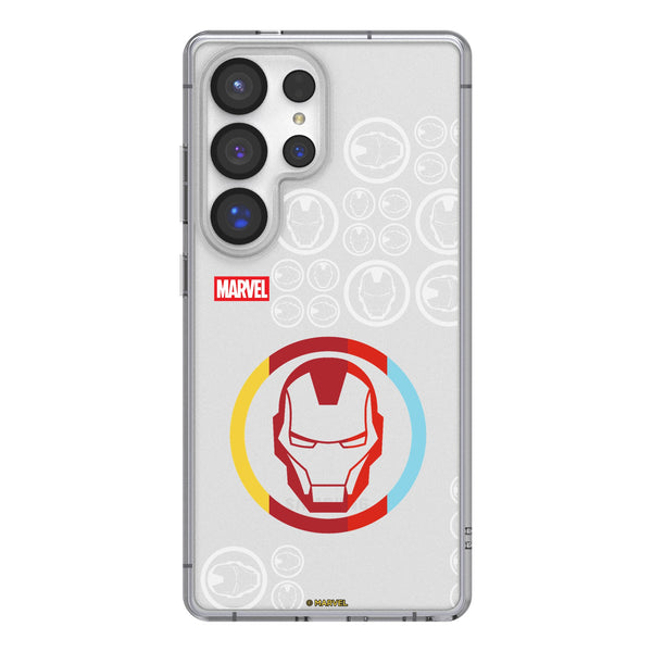 Marvel Avengers Iron Man Sigil Galaxy Clear Phone Case for Samsung Galaxy