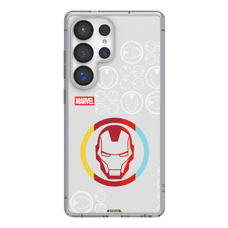 Marvel Avengers Iron Man Sigil Galaxy Clear Phone Case for Samsung Galaxy