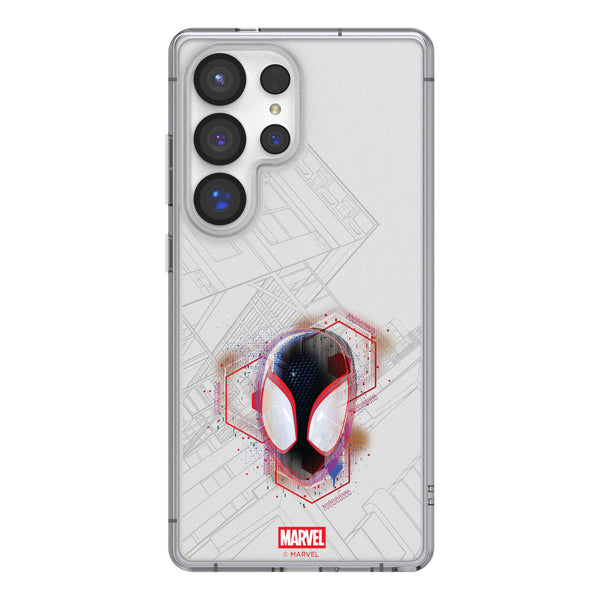 Marvel Miles Morales Badge Galaxy Clear Phone Case for Samsung Galaxy