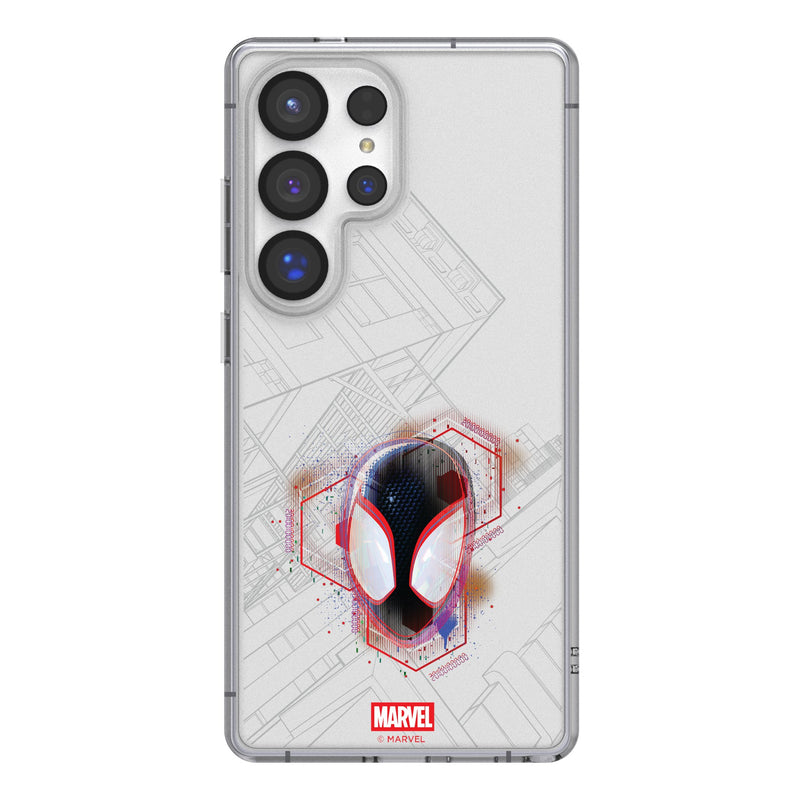 Marvel Miles Morales Badge Galaxy Clear Phone Case for Samsung Galaxy