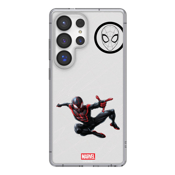 Marvel Miles Morales MechLine Galaxy Clear Phone Case for Samsung Galaxy