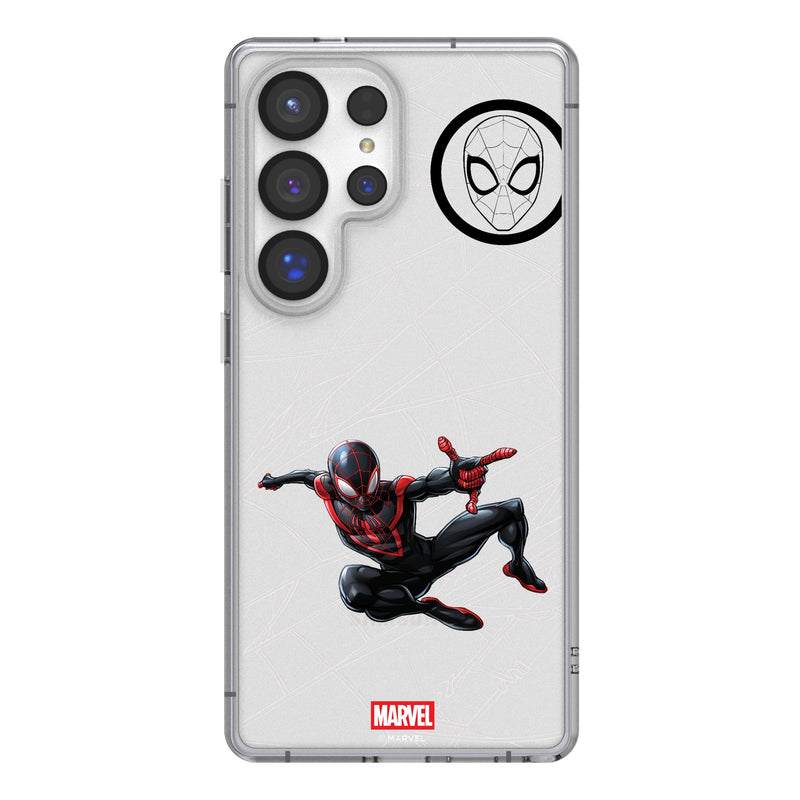 Marvel Miles Morales MechLine Galaxy Clear Phone Case for Samsung Galaxy