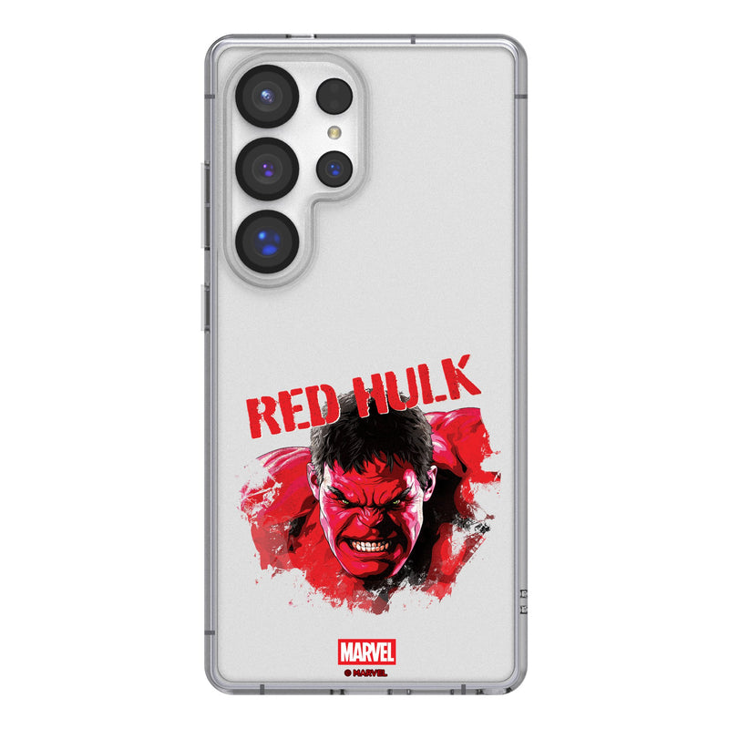 Marvel Avengers Red Hulk Badge Galaxy Clear Phone Case for Samsung Galaxy