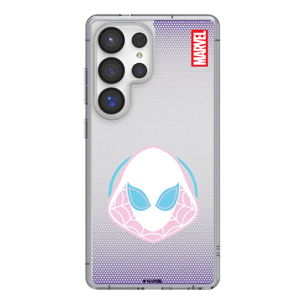 Marvel Spider-Gwen Grid Galaxy Clear Phone Case for Samsung Galaxy
