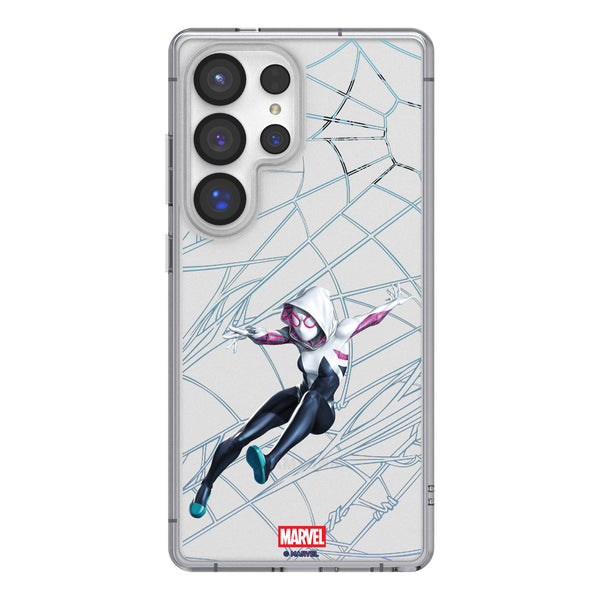 Marvel Spider-Gwen MechLine Galaxy Clear Phone Case for Samsung Galaxy