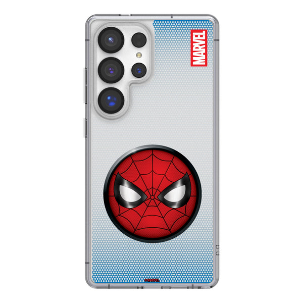 Marvel Spider-Man Grid Galaxy Clear Phone Case for Samsung Galaxy