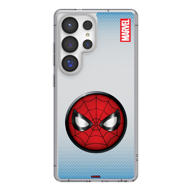 Marvel Spider-Man Grid Galaxy Clear Phone Case for Samsung Galaxy