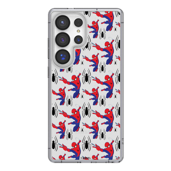Marvel Spider-Man Pattern Galaxy Clear Phone Case for Samsung Galaxy