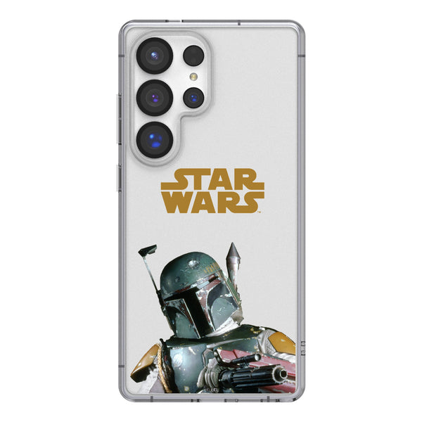 Star Wars Boba Fett Color Block Galaxy Clear Phone Case for Samsung Galaxy