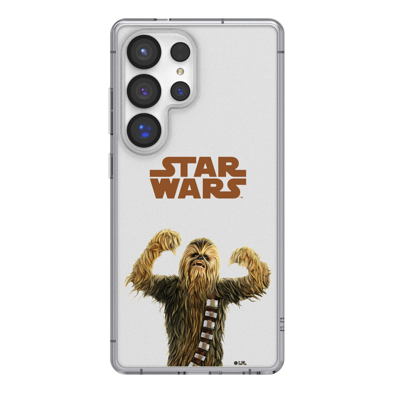 Star Wars Chewbacca Color Block Galaxy Clear Phone Case for Samsung Galaxy