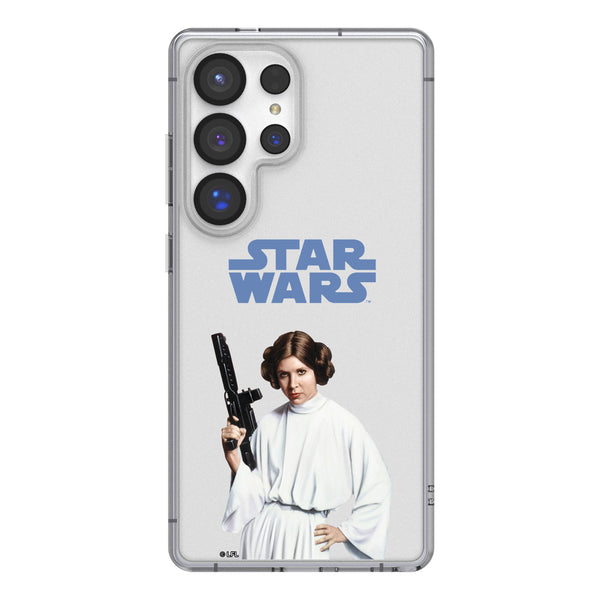 Star Wars Princess Leia Organa Color Block Galaxy Clear Phone Case for Samsung Galaxy