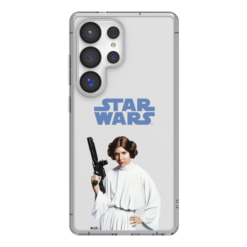 Star Wars Princess Leia Organa Color Block Galaxy Clear Phone Case for Samsung Galaxy