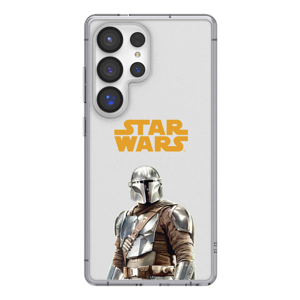 Star Wars: The Mandalorian Din Djarin Color Block Galaxy Clear Phone Case for Samsung Galaxy