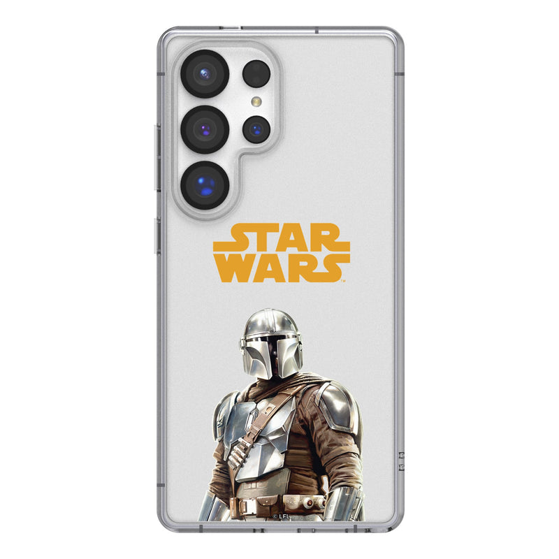 Star Wars: The Mandalorian Din Djarin Color Block Galaxy Clear Phone Case for Samsung Galaxy