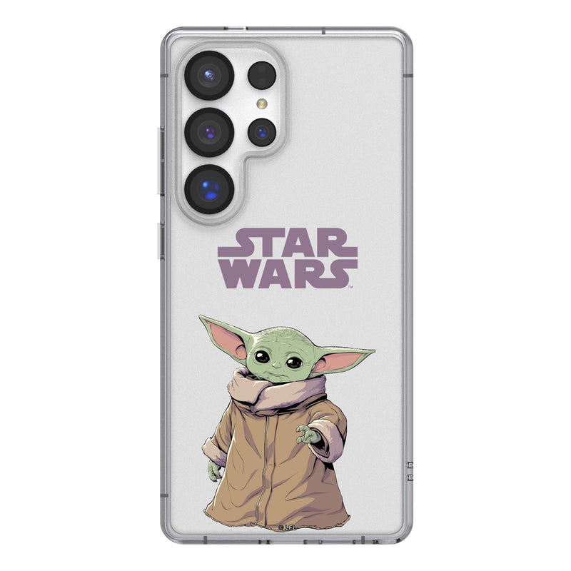 Star Wars: The Mandalorian Grogu Color Block Galaxy Clear Phone Case for Samsung Galaxy