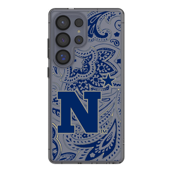 United State Naval Academy Midshipmen Paisley Galaxy Clear Phone Case for Samsung Galaxy
