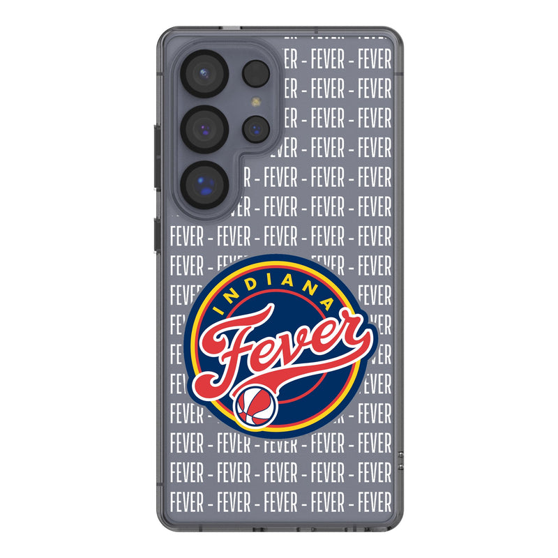 Indiana Fever Text Backdrop Galaxy Clear Phone Case for Samsung Galaxy
