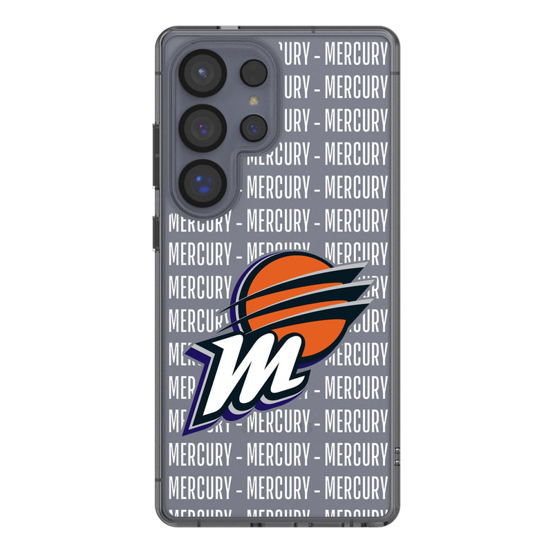 Phoenix Mercury Text Backdrop Galaxy Clear Phone Case for Samsung Galaxy