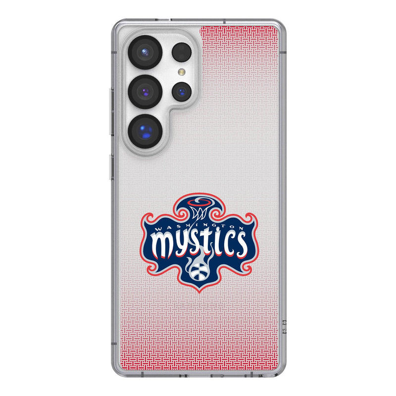 Washington Mystics Linen Galaxy Clear Phone Case for Samsung Galaxy