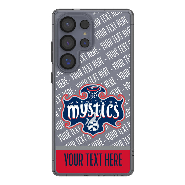 Washington Mystics Personalized EndZone Plus Galaxy Clear Phone Case for Samsung Galaxy