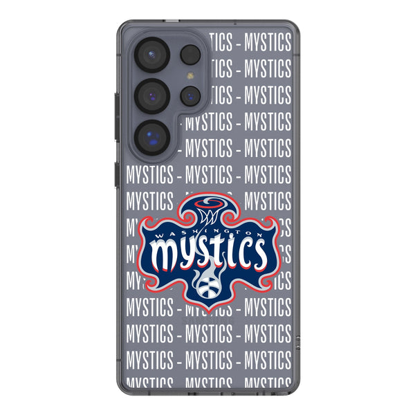 Washington Mystics Text Backdrop Galaxy Clear Phone Case for Samsung Galaxy