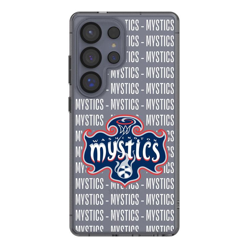Washington Mystics Text Backdrop Galaxy Clear Phone Case for Samsung Galaxy