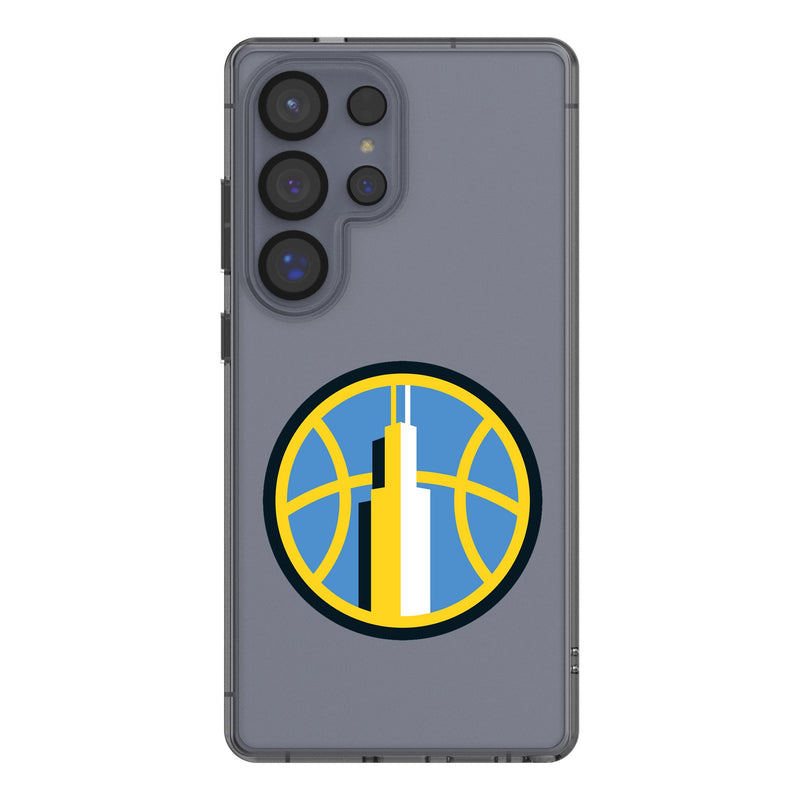Chicago Sky Text Backdrop Galaxy Clear Phone Case for Samsung Galaxy