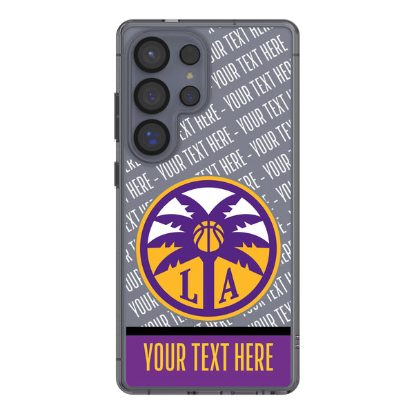 Los Angeles Sparks Personalized EndZone Plus Galaxy Clear Phone Case for Samsung Galaxy