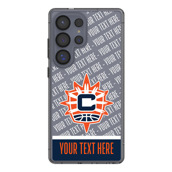 Connecticut Sun Personalized EndZone Plus Galaxy Clear Phone Case for Samsung Galaxy