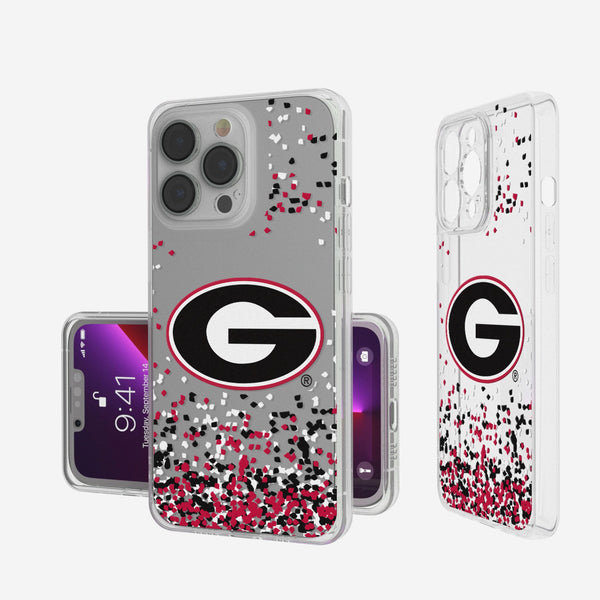 University of Georgia Bulldogs Confetti iPhone Clear Phone Case