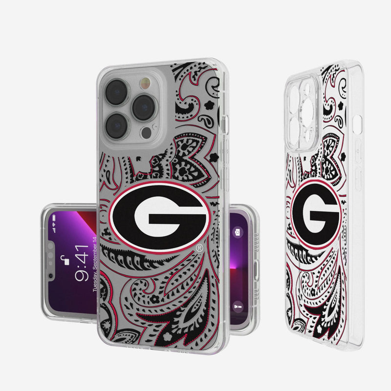 University of Georgia Bulldogs Paisley iPhone Clear Phone Case