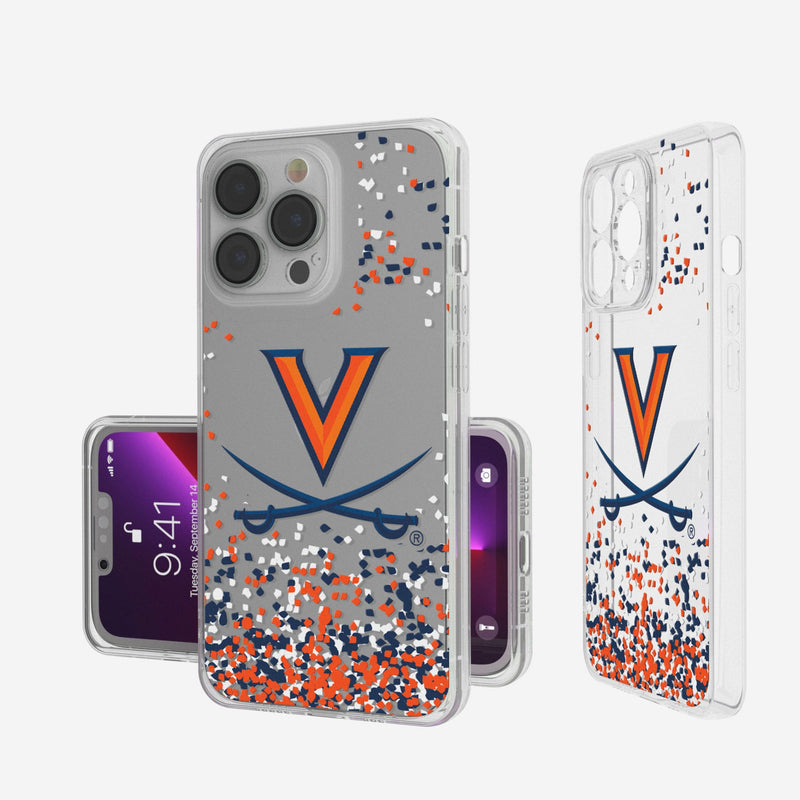 University of Virginia Cavaliers Confetti iPhone Clear Phone Case