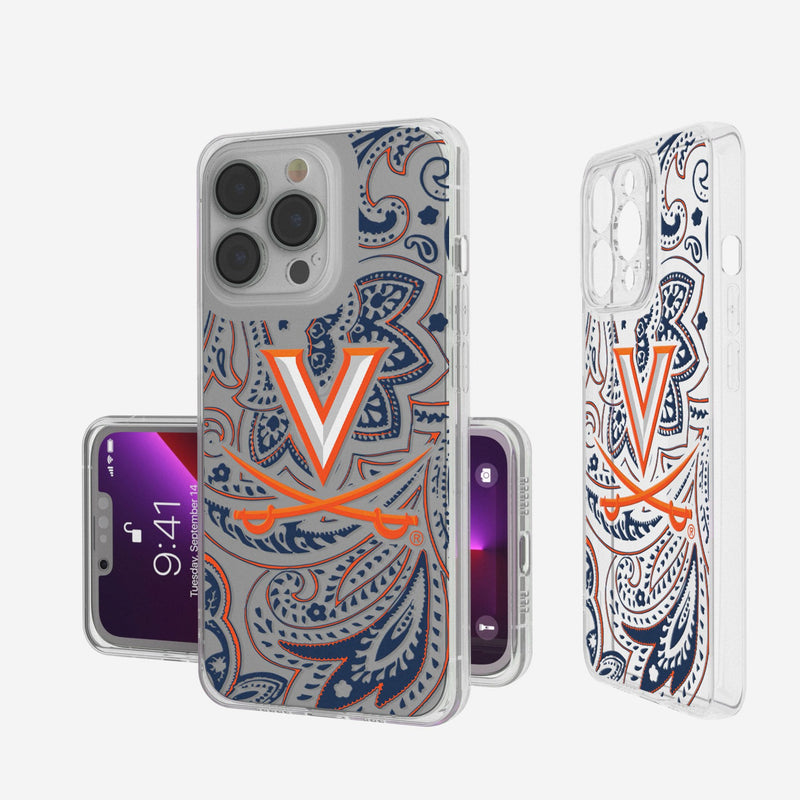 University of Virginia Cavaliers Paisley iPhone Clear Phone Case