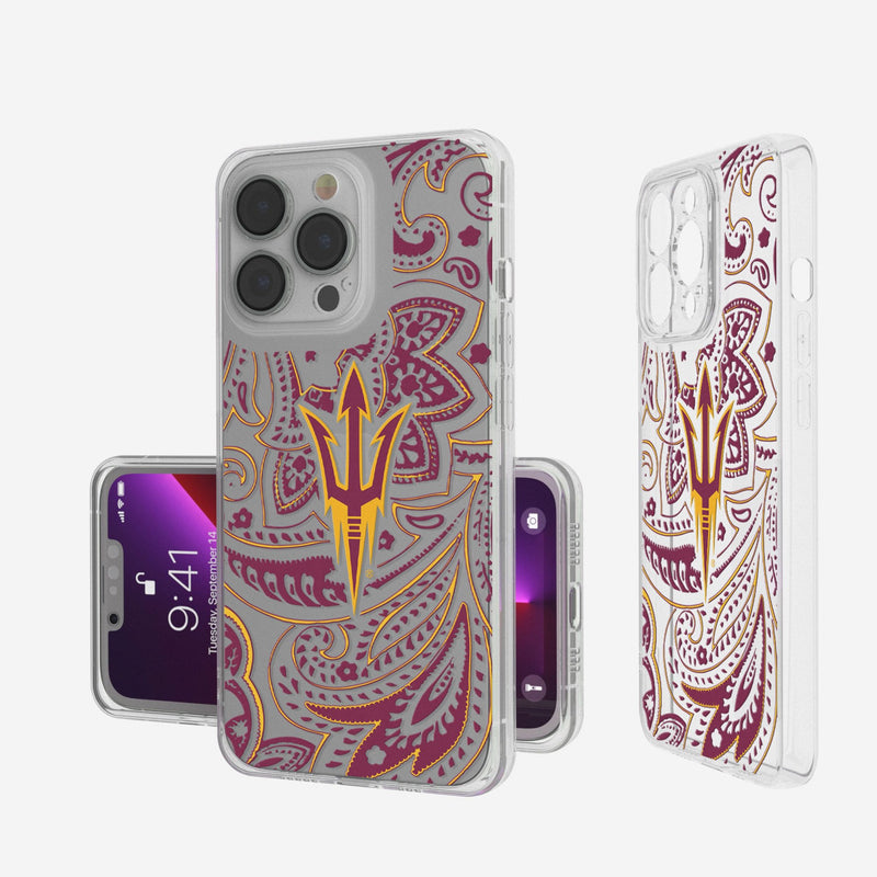 Arizona State University Sun Devils Paisley iPhone Clear Phone Case