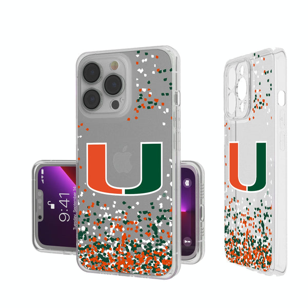 University of Miami Hurricanes Confetti iPhone Clear Phone Case