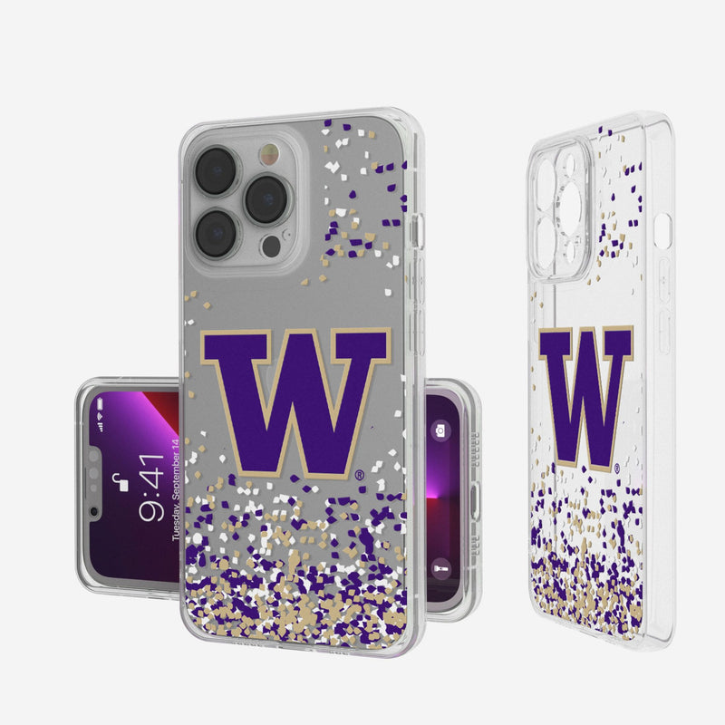 University of Washington Huskies Confetti iPhone Clear Phone Case