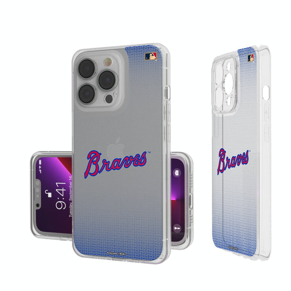 Atlanta Braves Home 2012 - Cooperstown Collection Linen iPhone Clear Phone Case