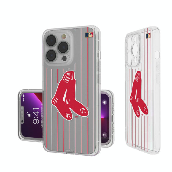 Boston Red Sox 1924-1960 - Cooperstown Collection Pinstripe iPhone Clear Phone Case