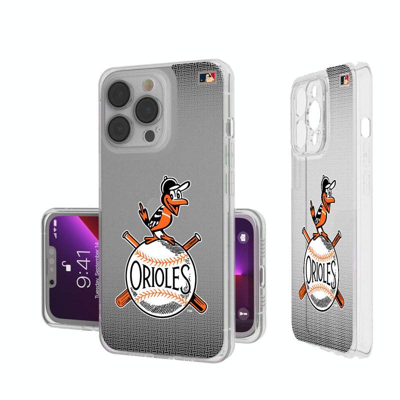 Baltimore Orioles 1954-1963 - Cooperstown Collection Linen iPhone Clear Phone Case