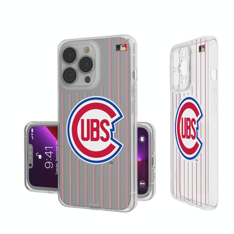 Chicago Cubs 1948-1956 - Cooperstown Collection Pinstripe iPhone Clear Phone Case