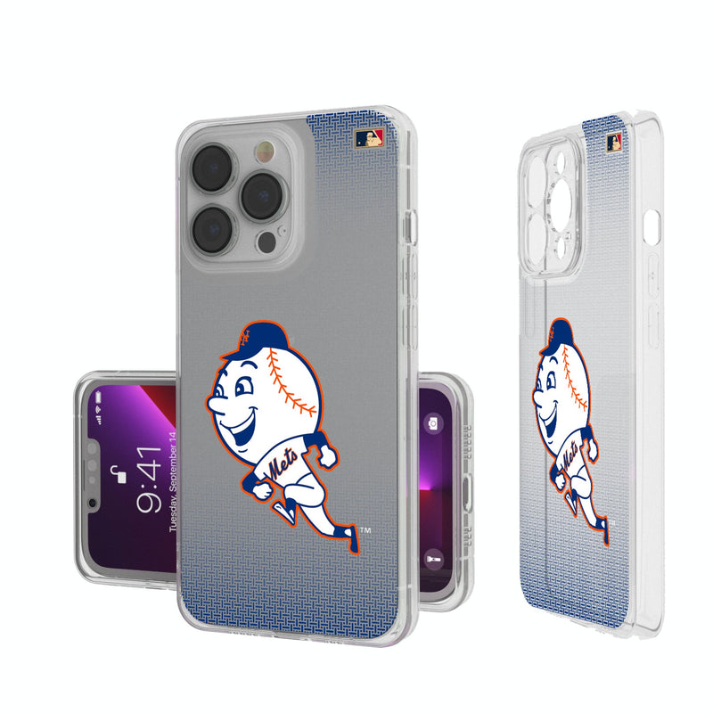 New York Mets 2014 - Cooperstown Collection Linen iPhone Clear Phone Case