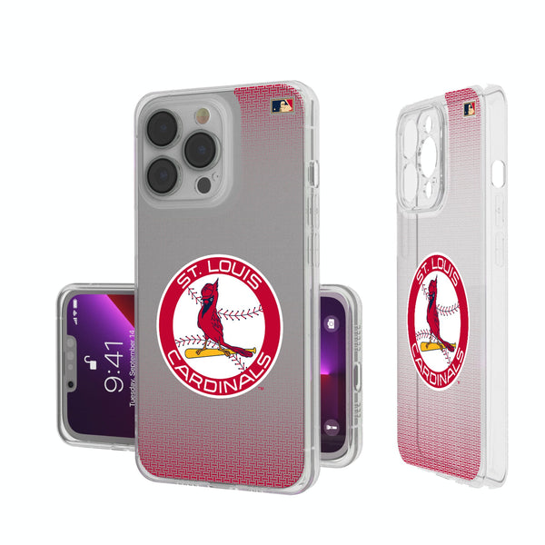 St Louis Cardinals 1966-1997 - Cooperstown Collection Linen iPhone Clear Phone Case