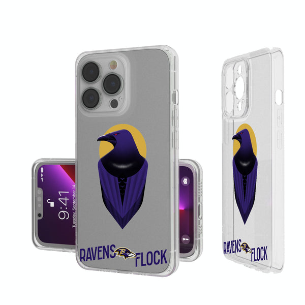 Baltimore Ravens 2024 Illustrated Limited Edition iPhone Clear Phone Case
