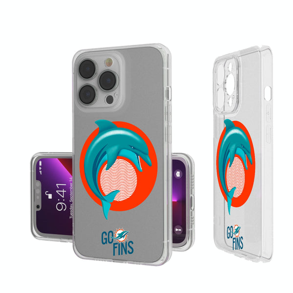 Miami Dolphins 2024 Illustrated Limited Edition iPhone Clear Phone Case