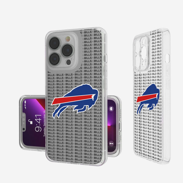 Buffalo Bills Text Backdrop iPhone Clear Phone Case