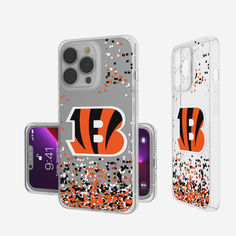 Cincinnati Bengals Confetti iPhone Clear Phone Case