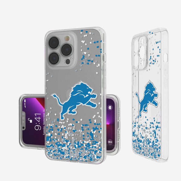 Detroit Lions Confetti iPhone Clear Phone Case