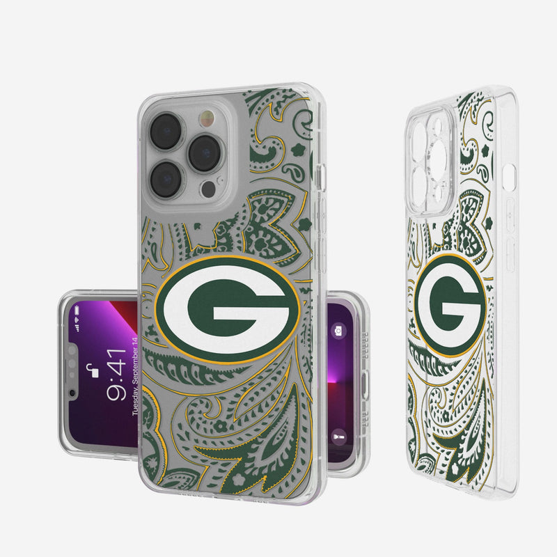 Green Bay Packers Paisley iPhone Clear Phone Case